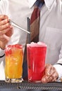 Barman preparing cocktail. Royalty Free Stock Photo