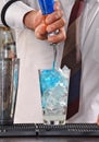 Barman preparing cocktail. Royalty Free Stock Photo