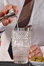 Barman preparing cocktail Royalty Free Stock Photo