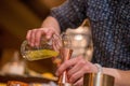 Barman preparing cocktail Royalty Free Stock Photo