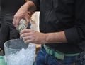 Barman preparing drink