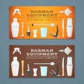 Barman tools banner backdrops templates