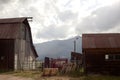 Barn in the Bitterroot Valley, Montana Royalty Free Stock Photo