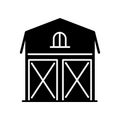 Barn black glyph icon