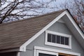 the barn is covered with asphalt Royalty Free Stock Photo