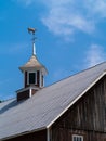 Barn Cupola with Cow Weathervane Royalty Free Stock Photo