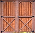 Barn Doors, Cedar wood stain, traditional Royalty Free Stock Photo