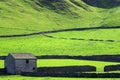 Barn with dry stone walls in the Peak District (England)