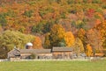 Barn and fall colors rural New York Royalty Free Stock Photo