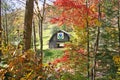 Barn in Fall Foliage Royalty Free Stock Photo