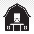 Barn or farm house flat vector icon for apps or websites Royalty Free Stock Photo
