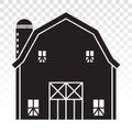 Barn or farm house with pole barns flat icon for apps or websites Royalty Free Stock Photo