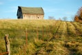 Barn and fence landscape Royalty Free Stock Photo