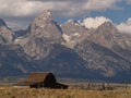 Barn and Grand Tetons Royalty Free Stock Photo