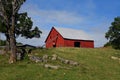 Barn on Hilltop in Tennessee Royalty Free Stock Photo