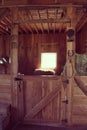 Barn horse stall - instagram effect Royalty Free Stock Photo