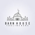 barn house rustic logo line art icon symbol template background vector illustration design. Royalty Free Stock Photo
