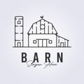 barn house rustic logo line art icon symbol template background vector illustration design.. Royalty Free Stock Photo