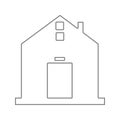 barn icon. Element of cyber security for mobile concept and web apps icon. Thin line icon for website design and development, app Royalty Free Stock Photo