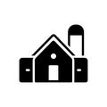 Black solid icon for Barn, storehouse and grainery