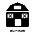 Barn icon vector isolated on white background, logo concept of B Royalty Free Stock Photo