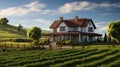 barn large farmhouse building Royalty Free Stock Photo