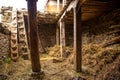 Barn made of stones and wood Royalty Free Stock Photo