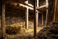 Barn made of stones and wood Royalty Free Stock Photo