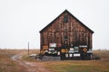 A barn with old signs on it, Maine Royalty Free Stock Photo