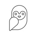 Barn owl, Halloween related icon, pixel perfect design editable