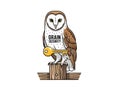 Barn Owl with Key and \
