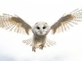 Barn Owl Tyto alba 4 months old flying Royalty Free Stock Photo