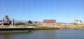 Barn on the Petaluma River, California Royalty Free Stock Photo