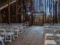 Barn prepared for a wedding Royalty Free Stock Photo