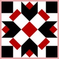 Barn quilt pattern, Patchwork design, Royalty Free Stock Photo