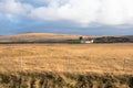 Rollling Rural Landscape in Iceland and Stormy Sky Royalty Free Stock Photo