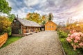 barn with a roof made of shingl