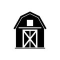 Barn silhouette icon design template vector isolated