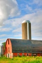 Barn and Silo Royalty Free Stock Photo