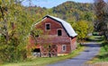 Barn Sits Besides Country Lane