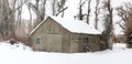 Barn in the snow Royalty Free Stock Photo