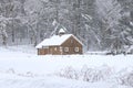 Barn on a Snowy Day In New England Royalty Free Stock Photo