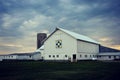 Barn with Storm Clouds Royalty Free Stock Photo