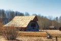 Barn surrounded in autumn colors Royalty Free Stock Photo