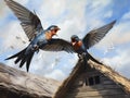 Barn swallows Made With Generative AI illustration