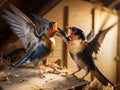 Barn swallows Made With Generative AI illustration