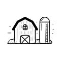 Barn vector illustration in hand-drawn doodle style Royalty Free Stock Photo