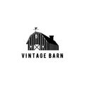 Barn Vintage Farmhouse agriculture vector logo design