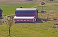 Barn and windmill near Madison, Wisconsin Royalty Free Stock Photo