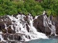 Iceland the Barnafoss waterfall 2017 Royalty Free Stock Photo